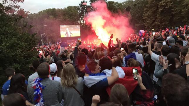 La finale et demi-finale de la Coupe du monde 2018 avaient donné lieu à un écran géant au parc de Champagne.