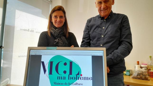 Véronique Bécuwe et Jean-Pierre Danne présentent le nouveau logo de la MCL Ma Bohème.