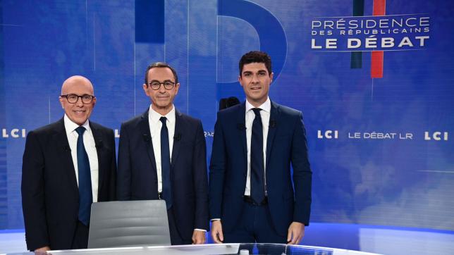 Éric Ciotti, Bruno Retailleau et Aurélien Pradié, lundi soir, sur LCI.