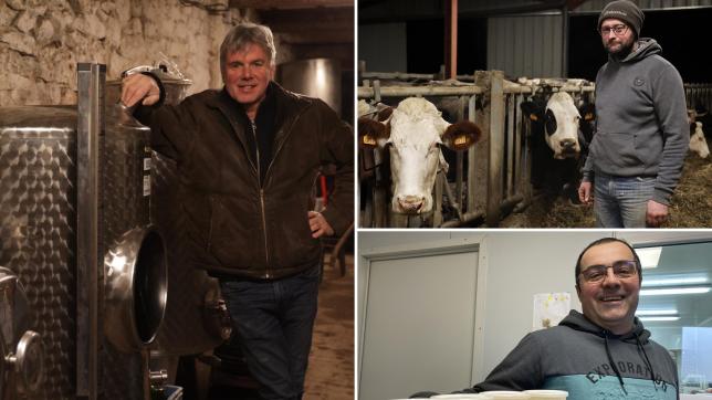 Benoît Renard, des Vignerons de Servion, l’éleveur de vaches et producteur de fraises Xavier Grandfils et l’éleveur de brebis David Tomassoni, viennent d’obtenir la marque Valeurs parc.