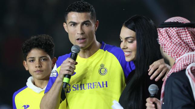 Cristiano Ronaldo lors de sa présentation dans son nouveau club d’Al-Nassr, en Arabie Saoudite.