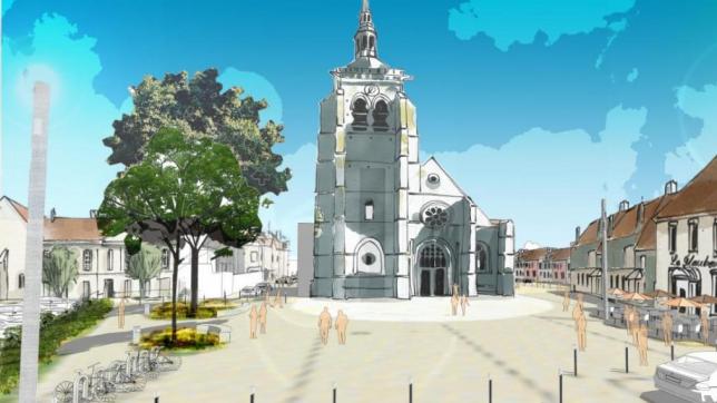 Les travaux concernant la requalification urbaine de la place Clemenceau et des abords de l’église «devraient commencer en mars».
