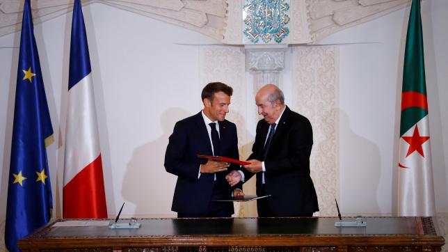 Les présidents Macron et Tebboune, lors de la visite du chef de l’État français en Algérie, en août 2022.