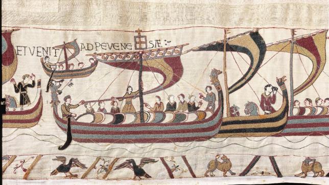 La flotte de Guillaume le Conquérant sur la tapisserie de Bayeux