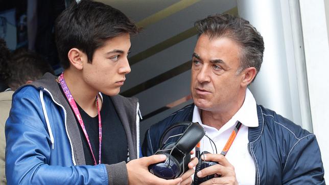 Jean Alesi (à droite) et son fils son fils Guiliano, en 2015.