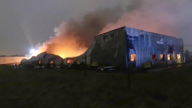 L’usine située à Bazeilles a été entièrement détruite dans un incendie vendredi 3 février.