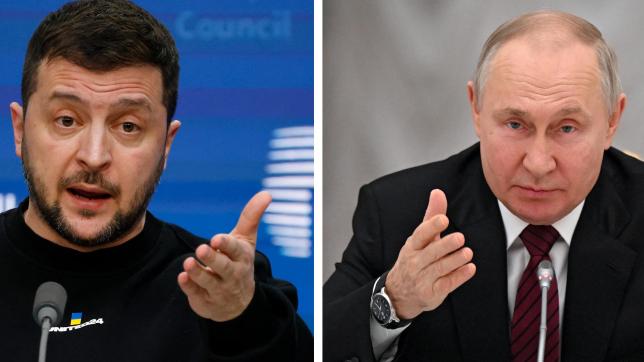 L’incompréhension mutuelle entre Volodymyr Zelensky et Vladimir Poutine s’est muée en haine.AFP