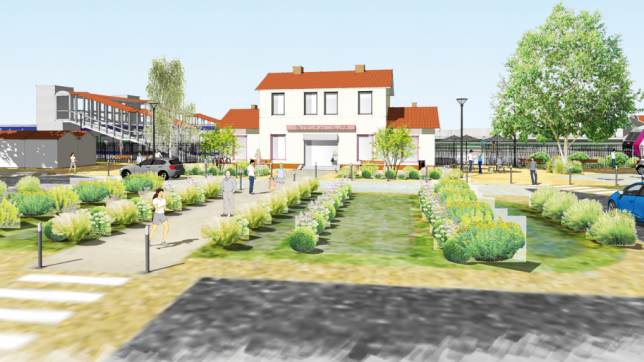 Voici à quoi devrait ressembler le futur parvis, beaucoup plus végétalisé, de la gare de Vendeuvre-sur-Barse. Sa livraison est prévue pour le 1er octobre.