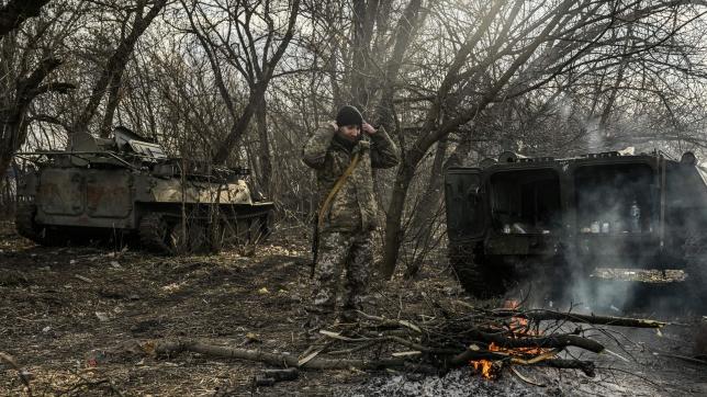 Un soldat ukrainien dans la région du Donbass le 5 mars.