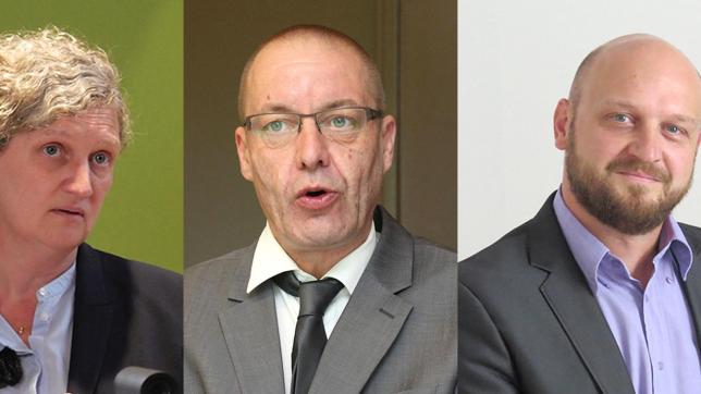 Les conseillers d’opposition Loëtitia Beury (Renaissance), Philippe Arbona (RN) et David Blanchon (groupe de gauche) ont dénoncé la hausse de la taxe foncière.