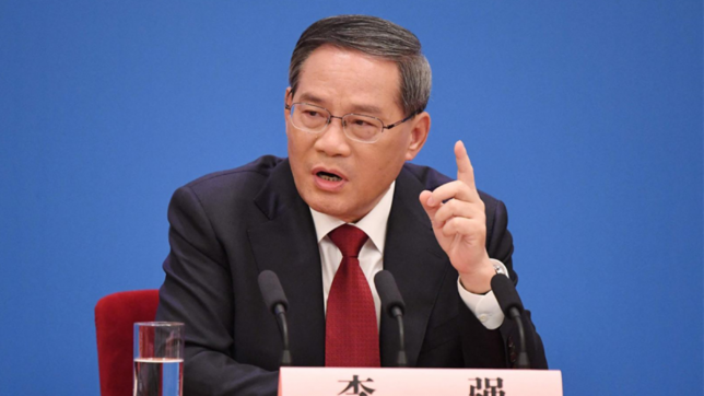 Le Premier ministre Chinois Li Qiuang dénonce le comportement américain envers Pékin.