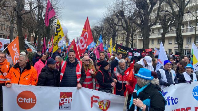 Environ 3000 manifestants se sont réunis ce mercredi à Reims.