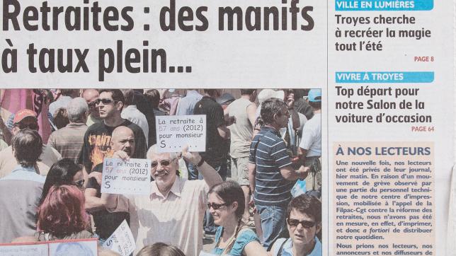 Jusqu’à 6000 personnes ont manifesté à Troyes en 2010 contre la retraite à 62 ans.