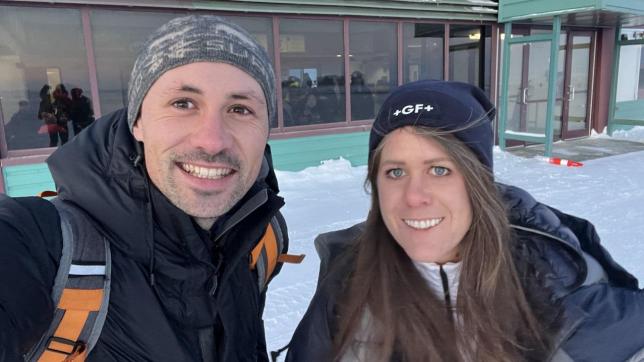 Matthieu Tordeur et Anja Blacha à la veille du premier jour de leur périple de 400 km en autonomie