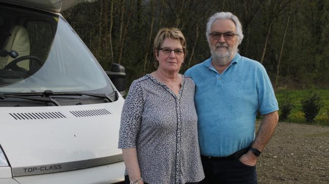 Pierrette et Patrick, retraités alsaciens, de retour de vacances dans le Sud, ont passé une nuit sur l’aire de camping-cars de Bar-sur-Aube.