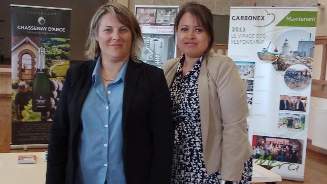 Lucie Garcia et Christelle Chevance ont accueilli les demandeurs d’emploi à la salle polyvalente.