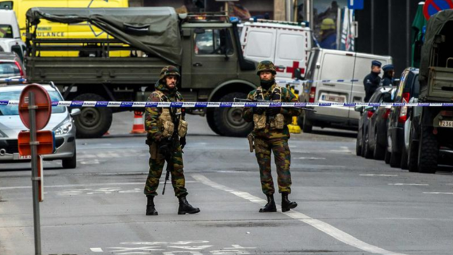 Les militaires belges le 22 mars 2016, après les attaques.