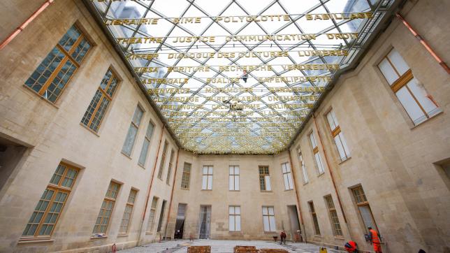 La Cité internationale de la langue française (ici la cour du Jeu-de-Paume et la verrière) doit ouvrir d’ici la fin de l’été 2023.