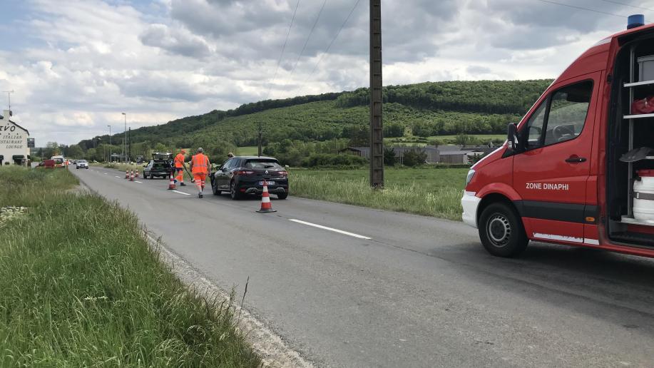 PHOTOS. Givet : nouvel accident entre deux véhicules route de Beauraing